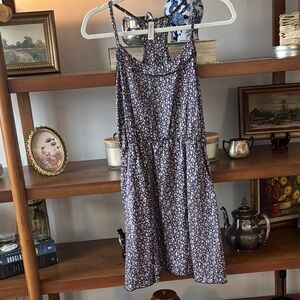 Final Touch Blue and White Halter Sundress